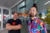 PHOTOS BY MIKE DEAL / FREE PRESS
                                Artist Takashi Iwasaki (right) and artist/designer Joseph Kalturnyk are longtime friends and Nuit Blanche collaborators.