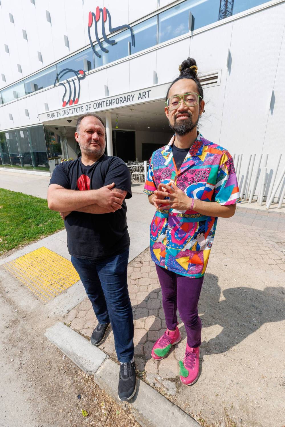 MIKE DEAL / FREE PRESS
Takashi Iwasaki (right) and Joseph Kalturnyk checked in on each other while creating.