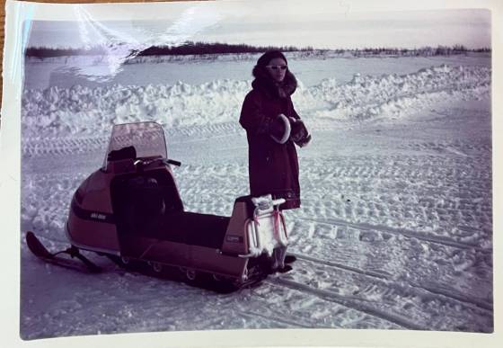 Janet MacKenzie often had to take a Ski-Doo or dogsled to provide care as a nurse in northern Canada. (Supplied)