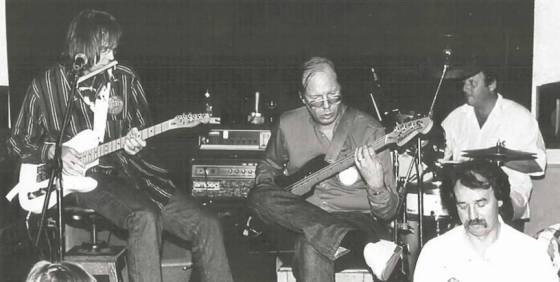 Neil Young (left) at the Note with his first band the Squires, from Winnipeg. (Supplied)