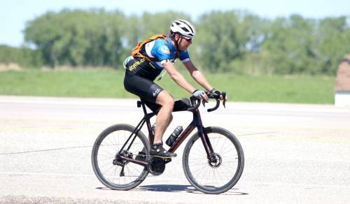 Grant Hamilton of Brandon is cycling in this weekend’s Manitoba championships, the Tour de Riding Mountain. The event will begin at the Northgate Trailhead before venturing south through the national park on Highway 10. (Matt Packwood / The Brandon Sun)