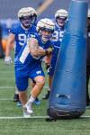 MIKE DEAL / FREE PRESS
                                Winnipeg Blue Bombers’ Colin Kornelson during practice at Princess Auto Stadium. The first-year defensive tackle was chosen by the Bombers in the fifth round of the 2023 CFL Draft.