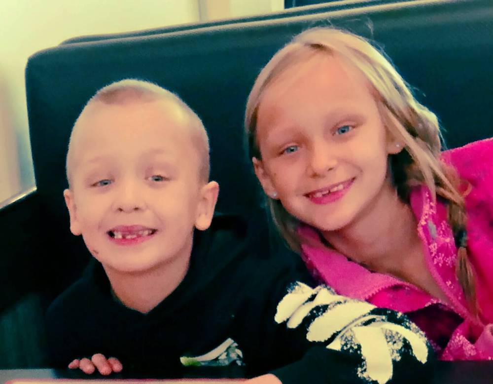 SUPPLIED
Kehler’s son, Jayden, 7, and Nevaeh.