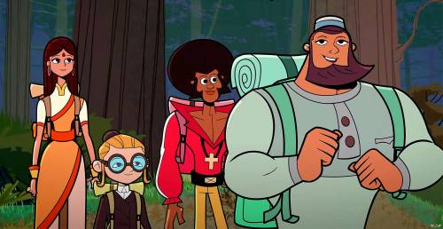 YouTube
                                Taekwonhindu (from left), Ninjew, Chriscross and Sumuslim are all characters in the animated series God&rsquo;s Gang.