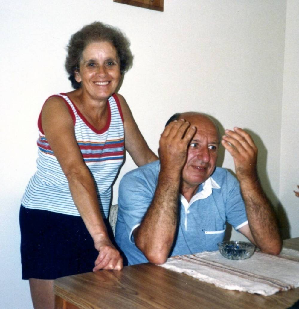 SUPPLIED
Pahl Bettcher, sometime in the mid-80s, smiles after telling a joke to husband Ed. Humour and fun were cornerstones of their relationship.