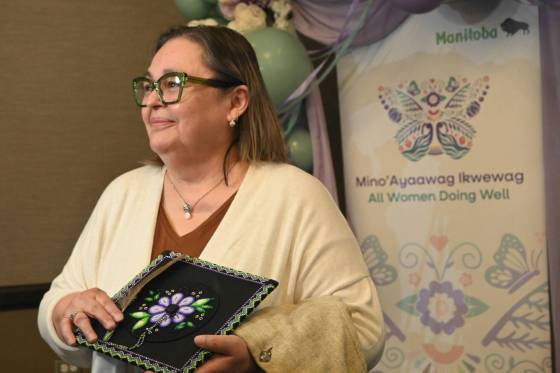 Victoria McIntosh was one of more than 250 Indigenous women honoured by the Manitoba government Thursday during the first annual gala to celebrate graduates. (Matthew Frank / Free Press)
