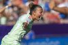 Italy's Arianna Caruso celebrates scoring during the Euro 2025, group B, soccer match between Belgium and Italy at Stade de Tourbillon in Sion, Switzerland, Thursday, July 3, 2025. (Cyril Zingaro/Keystone via AP)