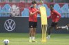 Manchester United's academy player Gabriele Biancheri attends Canada Men's training session ahead of their Canadian Shield Tournament opening fixture against Ukraine, in Toronto, on Friday June 6, 2025. THE CANADIAN PRESS/Chris Young