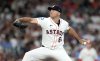 Houston Astros starting pitcher Colton Gordon (61) pitches against Philadelphia Phillies' J.T. Realmuto during the second inning of a baseball game, Wednesday, June 25, 2025, in Houston. (AP Photo/Karen Warren)