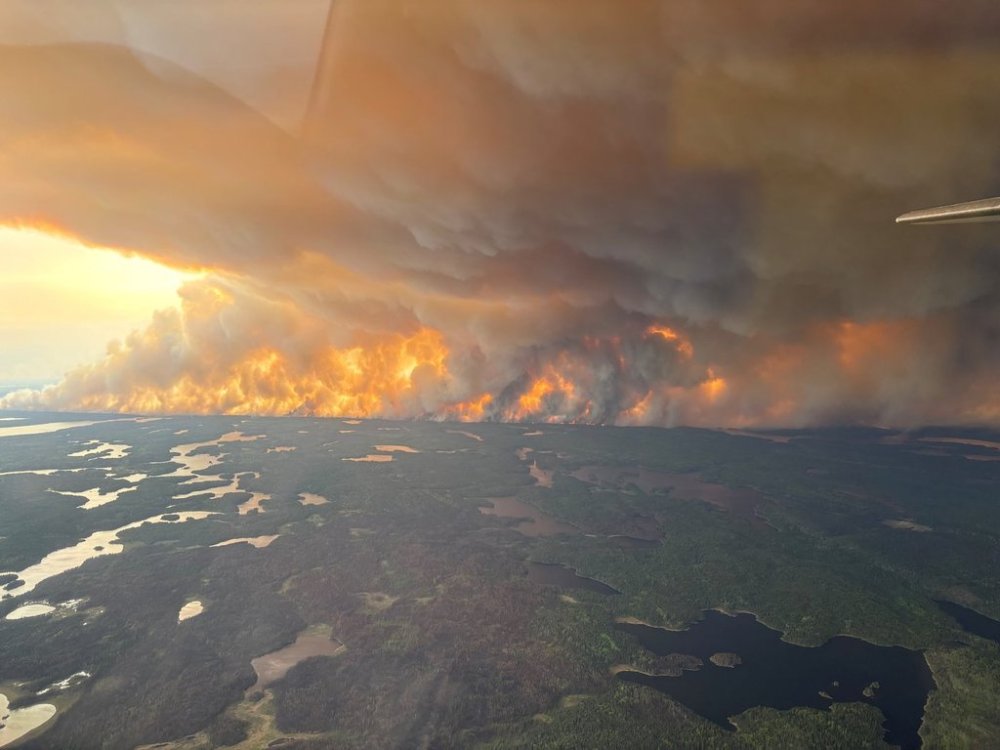 A wildfire in the Flin Flon, Man. area is shown in a government handout photo on Tuesday, May 27, 2025. THE CANADIAN PRESS/HO — Manitoba Government *MANDATORY CREDIT*
