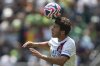 Paris Saint-Germain's Joao Neves heads the ball during the Club World Cup Group B soccer match between Seattle Sounders and PSG in Seattle, Monday, June 23, 2025. (AP Photo/Lindsey Wasson)