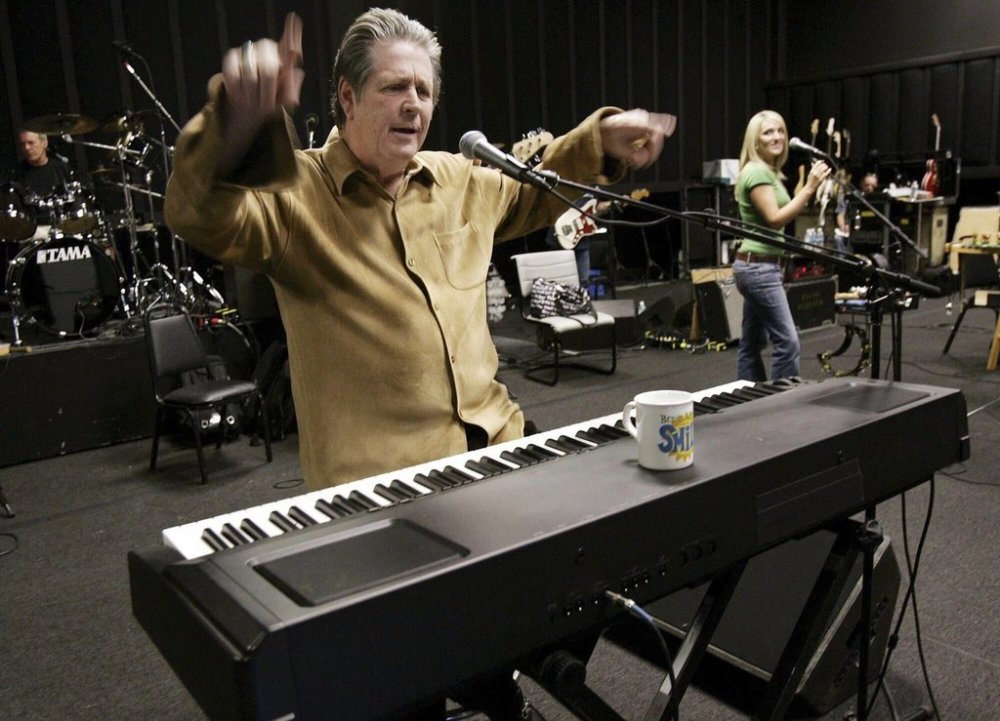 FILE - Brain Wilson, leader of The Beach Boys, performs the song