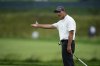 Adam Scott, of Australia, reacts after missing a putt on the 13th hole during the final round of the U.S. Open golf tournament at Oakmont Country Club Sunday, June 15, 2025, in Oakmont, Pa. (AP Photo/Charlie Riedel)