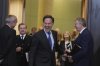 NATO Secretary General Mark Rutte arrives for a meeting of NATO defense ministers at NATO headquarters in Brussels, Thursday, June 5, 2025. (AP Photo/Virginia Mayo)
