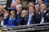 Brighton and Hove Albion owner Anthony Bloom and his wife Linda in the stands just before kick off of the the English FA Cup semifinal between Manchester United and Brighton and Hove Albion at Wembley Stadium in London, Sunday, April 23, 2023 (AP Photo/Alastair Grant)