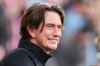 FILE - Brentford's head coach Thomas Frank smiles ahead the English Premier League soccer match between Brentford and Leicester City at Brentford Community Stadium in Brentford, West London, Saturday, March 18, 2023. (AP Photo/Ian Walton, File)