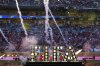 The FIFA logo is emblazoned with the club crests of competing teams prior to the Club World Cup group A soccer match between Al Ahly and Inter Miami in Miami, Fla., Saturday, June 14, 2025. (AP Photo/Rebecca Blackwell)