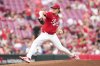 Cincinnati Reds pitcher Andrew Abbott throws during the second inning of a baseball game against the Minnesota Twins, Tuesday, June 17, 2025, in Cincinnati. (AP Photo/Jeff Dean)