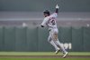 Cleveland Guardians' Daniel Schneemann runs the bases after hitting a three-run home run during the fourth inning of a baseball game against the San Francisco Giants, Wednesday, June 18, 2025, in San Francisco. (AP Photo/Godofredo A. Vásquez)