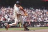 San Francisco Giants' Casey Schmitt hits a single against the Boston Red Sox during the eighth inning of a baseball game in San Francisco, Sunday, June 22, 2025. (AP Photo/Jeff Chiu)