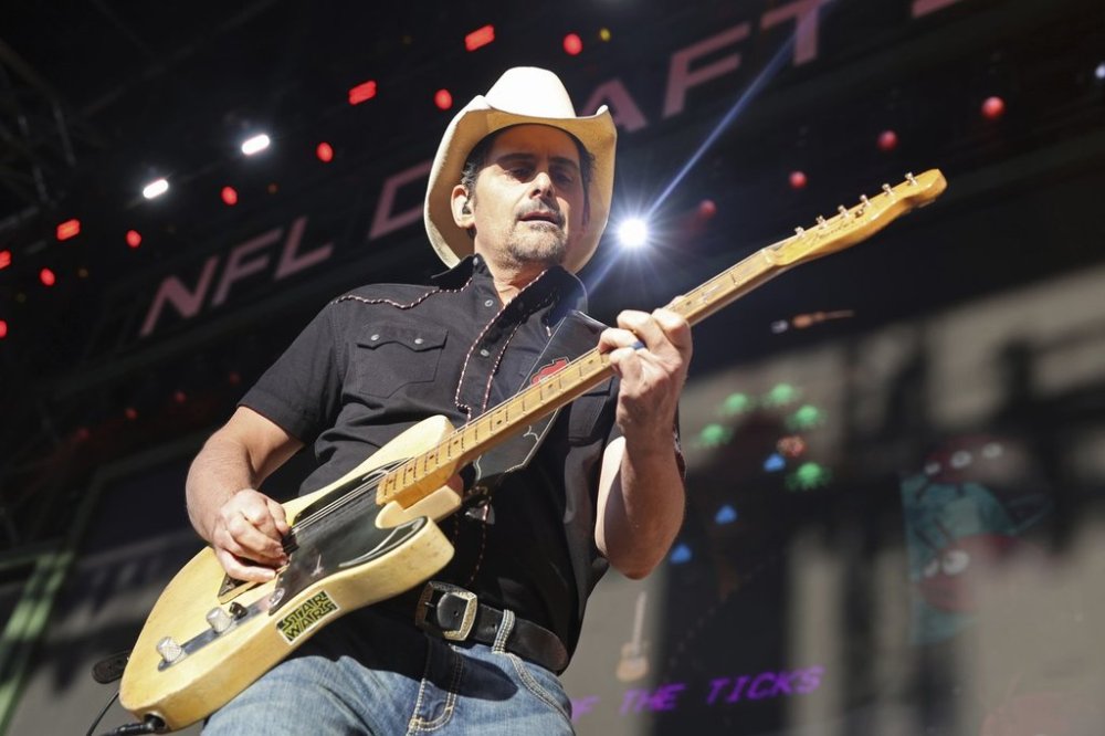 Brad Paisley performs after the conclusion the 2025 NFL Draft in Green Bay, Wis., Saturday, April 26, 2025. (Gregory Payan/AP Content Services for the NFL)