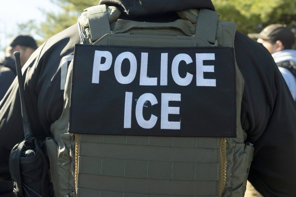 FILE - A U.S. Immigration and Customs Enforcement officer listens during a briefing, Jan. 27, 2025, in Silver Spring, Md. (AP Photo/Alex Brandon, File)