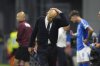 Italy's coach Luciano Spalletti during the World Cup 2026 qualifiers soccer match between Italy and Moldova at the Mapei Stadium, Reggio Emilia, Italy, Monday June 9, 2025. (Massimo Paolone/LaPresse via AP)