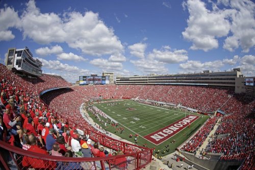 FILE - Camp Randall Stadium is seen during an NCAA college football game between Wisconsin and Miami of Ohio, Sept. 12, 2015, in Madison, Wis. (AP Photo/Aaron Gash, File)