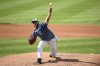 Washington Nationals starting pitcher Mitchell Parker throws during the second inning of a baseball game against the Boston Red Sox, Saturday, July 5, 2025, in Washington. (AP Photo/Nick Wass)