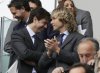 FILE -Juventus president Andrea Agnelli, left, is flanked by juventus former player Pavel Nedved during a Serie A soccer match between Juventus and Palermo, at the Juventus stadium, in Turin, Italy, May 5, 2013. (AP Photo/Luca Bruno, File)