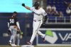 Miami Marlins' Agustin Ramirez runs the bases after hitting a two-run home run during the first inning of a baseball game against the Minnesota Twins, Thursday, July 3, 2025, in Miami. (AP Photo/Lynne Sladky)