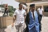Tampa Bay Rays shortstop Wander Franco and his lawyer, Teodosio Jaquez, leave court during a break in his trial on charges of sexually abusing a minor, in Puerto Plata, Dominican Republic, Monday, June 2, 2025. (AP Photo/Ricardo Hernandez)