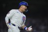 Chicago Cubs designated hitter Seiya Suzuki (27) runs the bases after hitting a three-run home run during the fifth inning of a baseball game against the Milwaukee Brewers, Tuesday, June 17, 2025, in Chicago. (AP Photo/Erin Hooley)