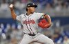 Atlanta Braves pitcher Didier Fuentes throws to a Miami Marlins batter during the first inning of a baseball game, Friday, June 20, 2025, in Miami. (AP Photo/Michael Laughlin)
