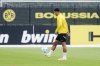 Dortmund's new signing Jobe Bellingham takes part in his first training session in Dortmund, Germany, Tuesday, June 10, 2025. (Bernd Thissen/dpa via AP)