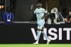 Juventus' Randal Kolo Muani celebrates after scoring his team's fourth goal during the Club World Cup group G soccer match between Al Ain and Juventus in Washington, Wednesday, June 18, 2025. (AP Photo/Nick Wass)