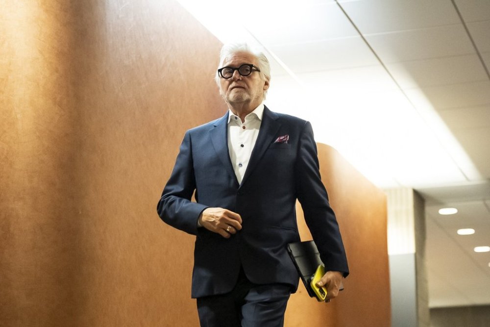 Just for Laughs founder Gilbert Rozon leaves during a break in his civil trial at the courthouse in Montreal, on Monday, June 30, 2025. THE CANADIAN PRESS/Christopher Katsarov