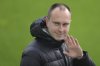 FILE - The then head coach of Kiel, Ole Werner, waves ahead of the German Soccer Cup semifinal match between Borussia Dortmund and Holstein Kiel in Dortmund, Germany, Saturday, May 1, 2021. (Friedemann Vogel/Pool via AP, File)
