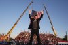 FILE - Tesla and SpaceX CEO Elon Musk walks to the stage to speak at the Butler Farm Show, Oct. 5, 2024, in Butler, Pa. (AP Photo/Alex Brandon, file)