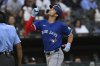 Toronto Blue Jays' Joey Loperfido celebrates after hitting a solo home run during the fifth inning of a baseball game against the Chicago White Sox, Monday, July 7, 2025, in Chicago. (AP Photo/Paul Beaty)