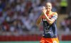 FILE - Montpellier's Daniel Congre applauds during his French League One soccer match AS Monaco vs Montpellier, Sunday, Aug. 18, 2013, in Monaco stadium. (AP Photo/Lionel Cironneau, file)