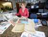 JOHN WOODS / WINNIPEG FREE PRESS
Lana Meier, owner of Big And Colourful Printing and Publishing which publishes Selkirk Record, Winkler-Morden Voice, The Express Weekly News and the Stonewall-Teulon Tribune, along with Interlake Graphics looks through old newspapers in her office in Stonewall Wednesday, April 29, 2020. Tuesday, Postmedia shut down every community paper in Manitoba except for the Portage Daily Graphic; all of Meier’s papers are still kicking.

Reporter: Waldman