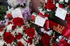 Tributes at Anfield Stadium, home of Liverpool, in memory of Liverpool player Diogo Jota, Thursday July 3, 2025. (Peter Byrne/PA via AP)