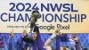 FILE - Orlando Pride players lift the NWSL championship trophy together after defeating the Washington Spirit in an NWSL soccer game, Saturday, Nov. 23, 2024, in Kansas City, Mo. (AP Photo/Reed Hoffmann, File)