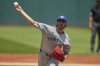 Toronto Blue Jays' Kevin Gausman pitches in the first inning of a baseball game against the Cleveland Guardians in Cleveland, Thursday, June 26, 2025. (AP Photo/Sue Ogrocki)