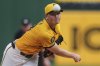 Pittsburgh Pirates pitcher Mitch Keller delivers during the first inning of a baseball game against the New York Mets in Pittsburgh, Friday, June 27, 2025. (AP Photo/Gene J. Puskar)