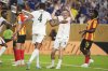 Chelsea's Tosin Adarabioyo, left, is congratulated by teammate Liam Delap after scoring his team's first goal during the Club World Cup Group D soccer match between Esperance Tunisie and Chelsea in Philadelphia, Tuesday, June 24, 2025. (AP Photo/Matt Slocum)