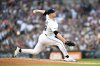 Detroit Tigers starting pitcher Tarik Skubal throws during the third inning of a baseball game against the Minnesota Twins, Sunday, June 29, 2025, in Detroit. (AP Photo/Jose Juarez)