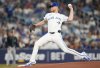 Blue Jays pitcher Eric Lauer (56) works against the Arizona Diamondbacks during first-inning MLB action in Toronto on Wednesday, June 18, 2025. THE CANADIAN PRESS/Frank Gunn