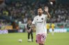 Inter Miami's Lionel Messi motions while warming up before the Club World Cup Group A soccer match between Inter Miami and Palmeiras in Miami Gardens, Fla., Monday, June 23, 2025. (AP Photo/Lynne Sladky)